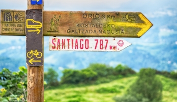 Signs on Camino de Santiago