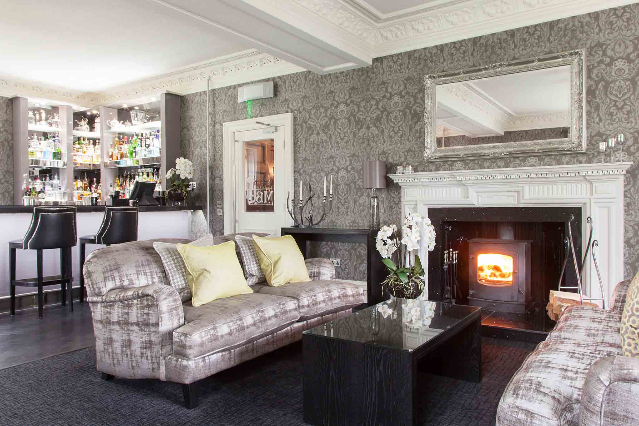 Bar and lounge at The Dowans Hotel in Scotland