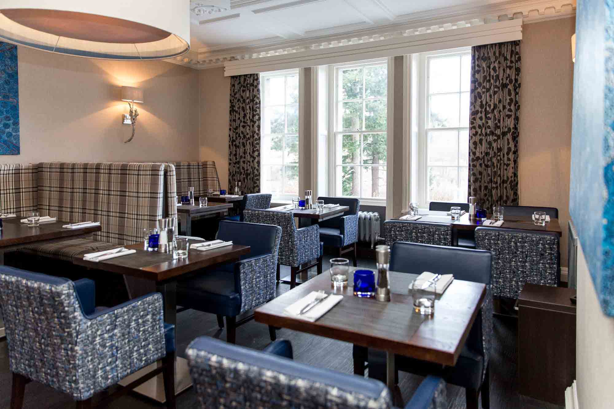 Restaurant at The Dowans Hotel in Scotland