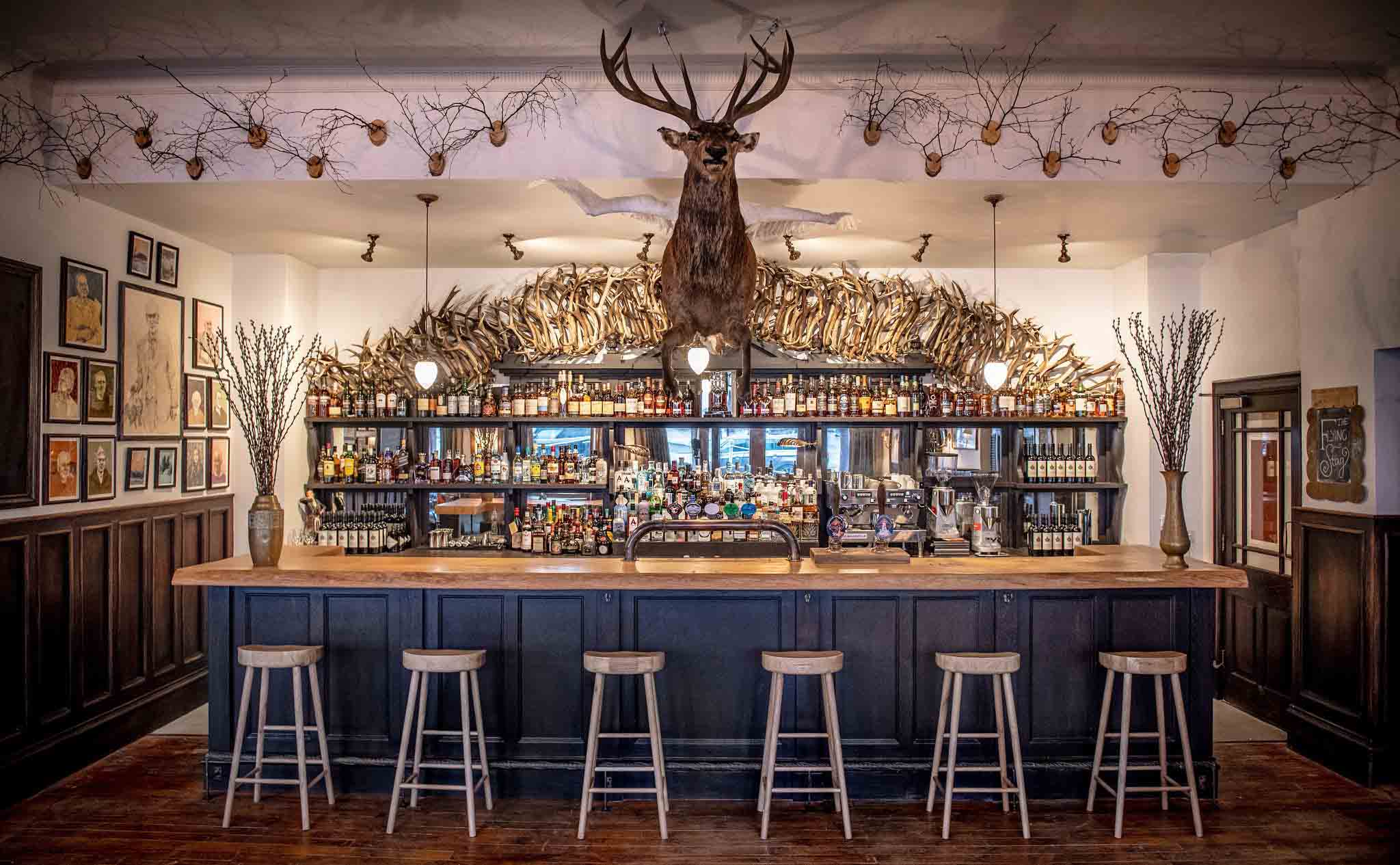 Bar at The Fife Arms hotel in Scotland