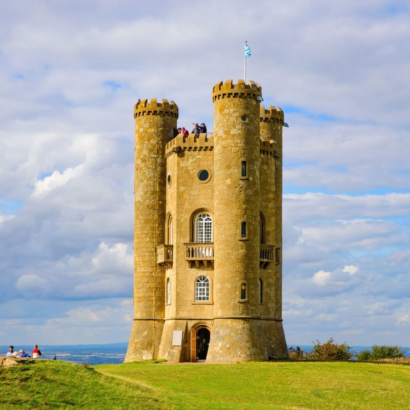 View of Broadway Tower of Worcestershire, Cotswolds in England
