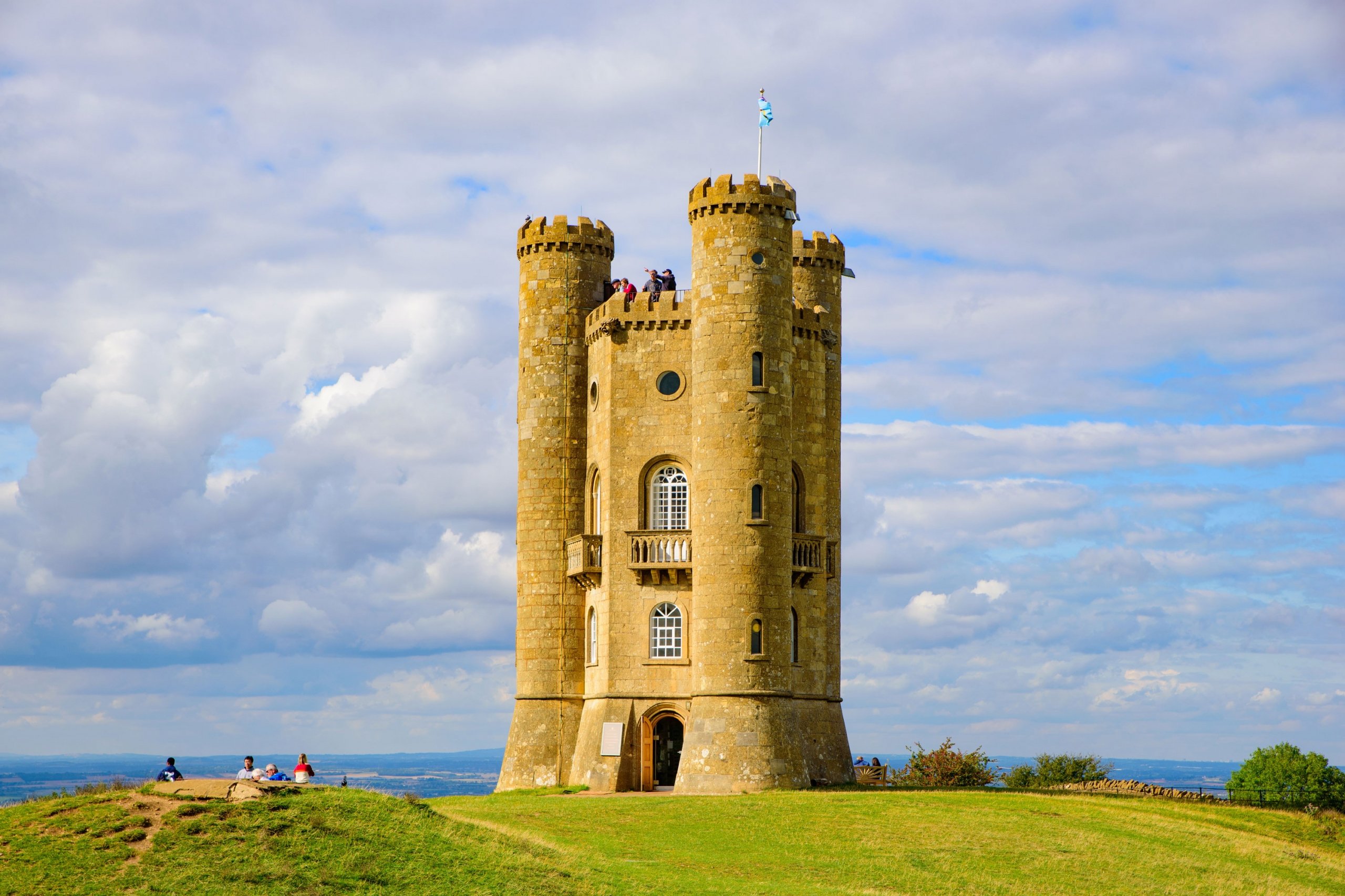 View of Broadway Tower of Worcestershire, Cotswolds in England