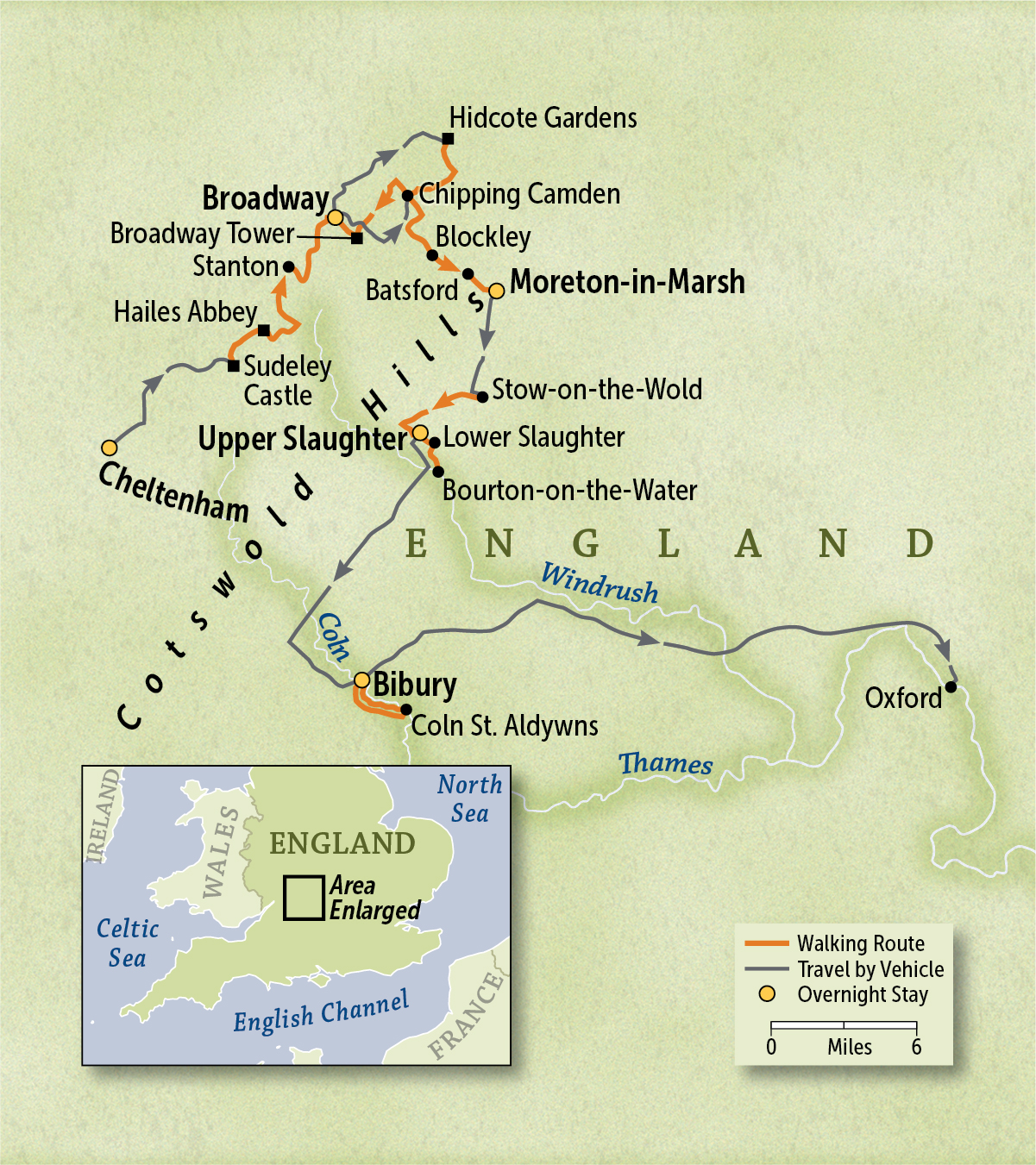 Map for tour England: The Cotswolds 30