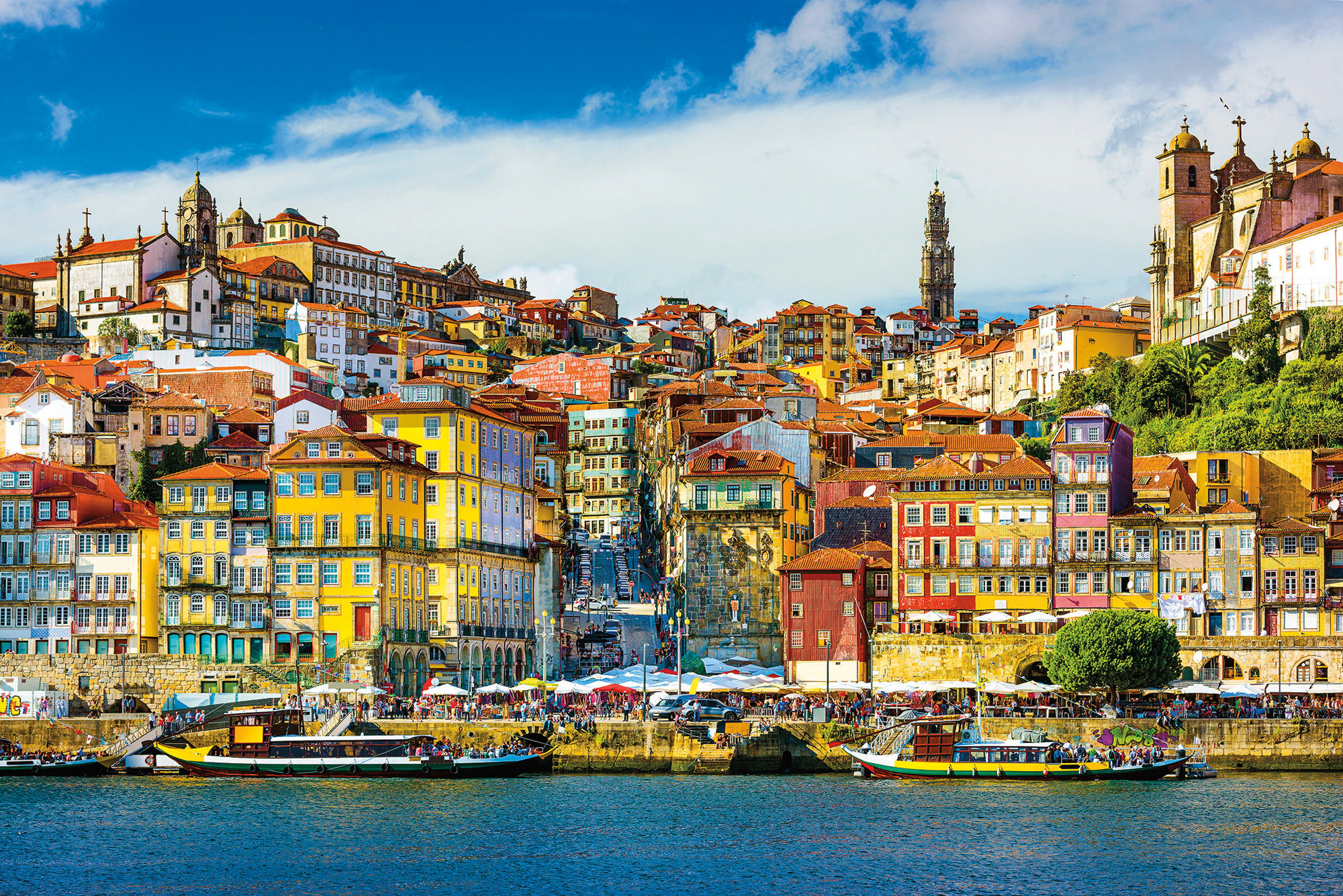 Portuguese city waterfront