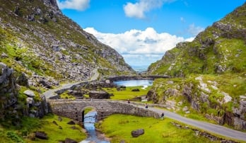 Scenic view of Gap of Dunloe in County Kerry, Ireland