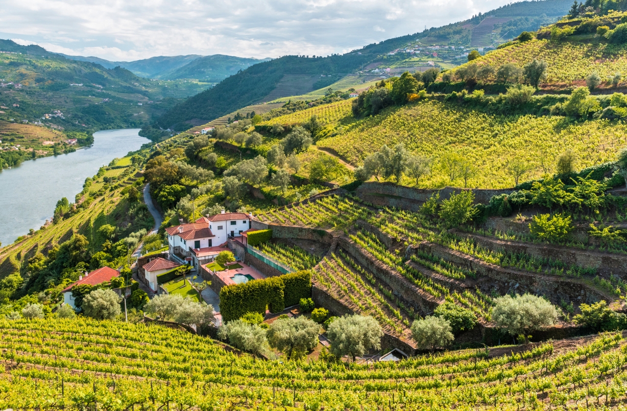 Landscape of Minho and the Douro Valley in Portugal