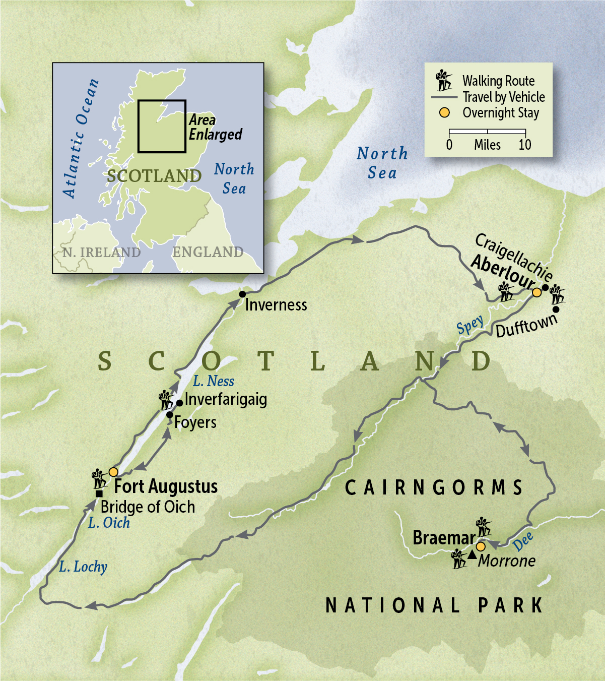 Map of tour Scotland: The Scottish Highlands & Cairngorms National Park 10