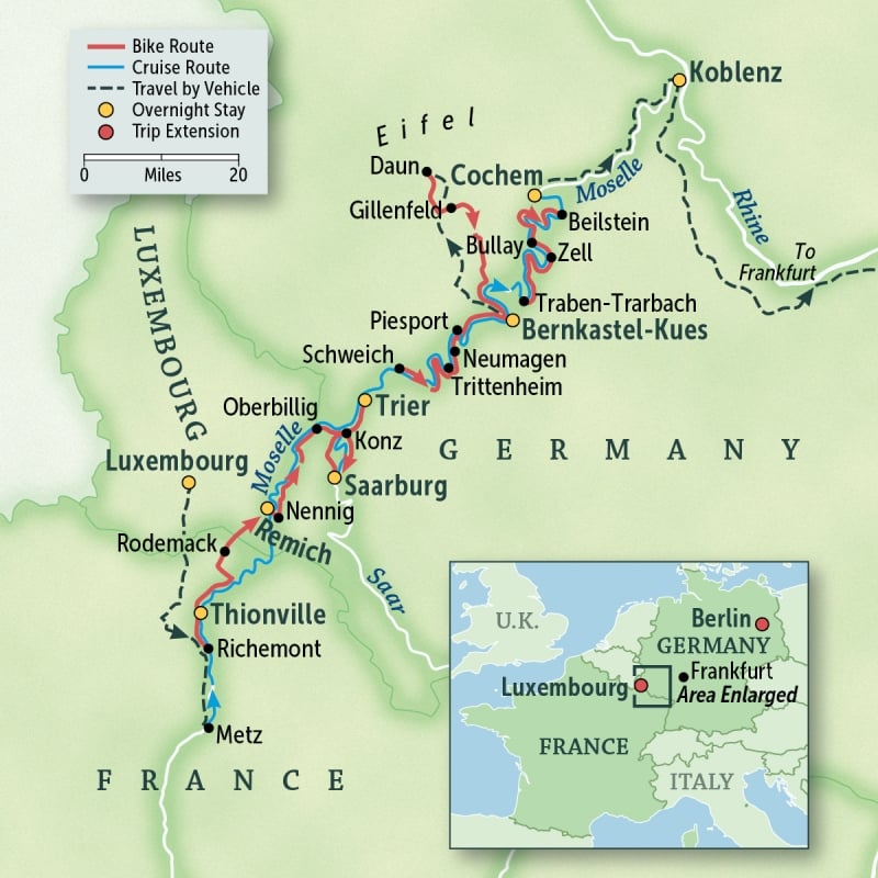 France, Luxembourg & Germany Bike & Boat: Mosel River Valley
