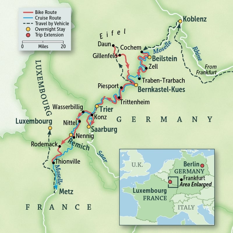Germany, Luxembourg & France Bike & Boat: Mosel River Valley
