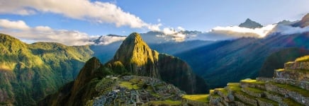 aerial view of macchu pichu