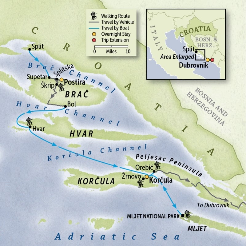 Croatia: Bra<strong>č</strong>, Kor<strong>č</strong>ula & Mljet National Park
