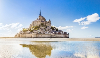 View of Mont-Saint-Michel in Normandy, France