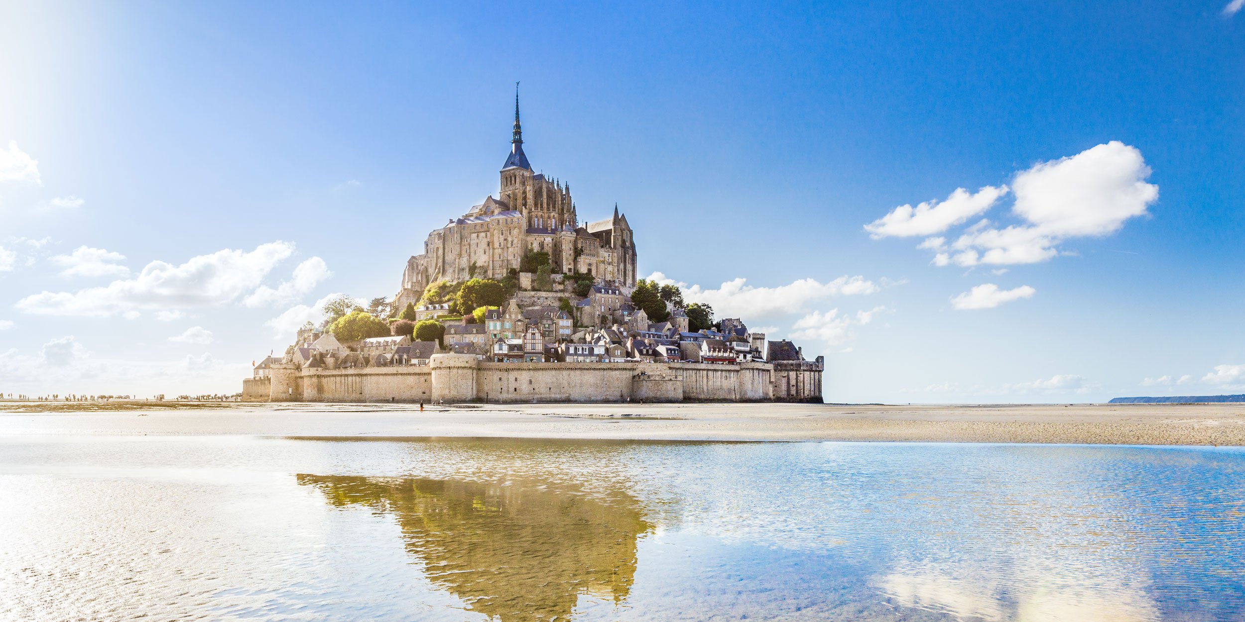 View of Mont-Saint-Michel in Normandy, France